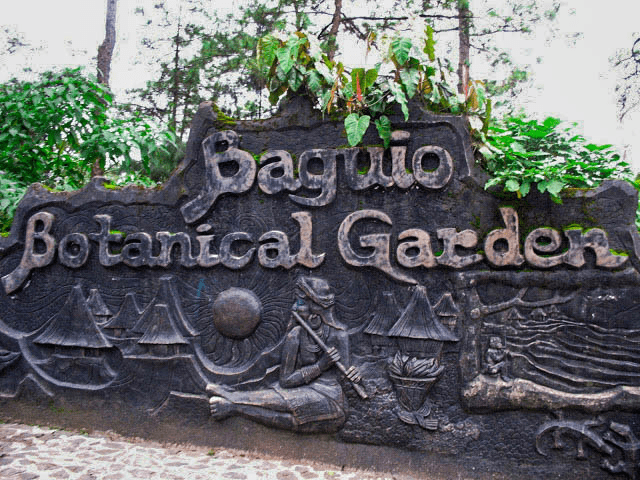 botanical garden baguio city philippines entrance sign